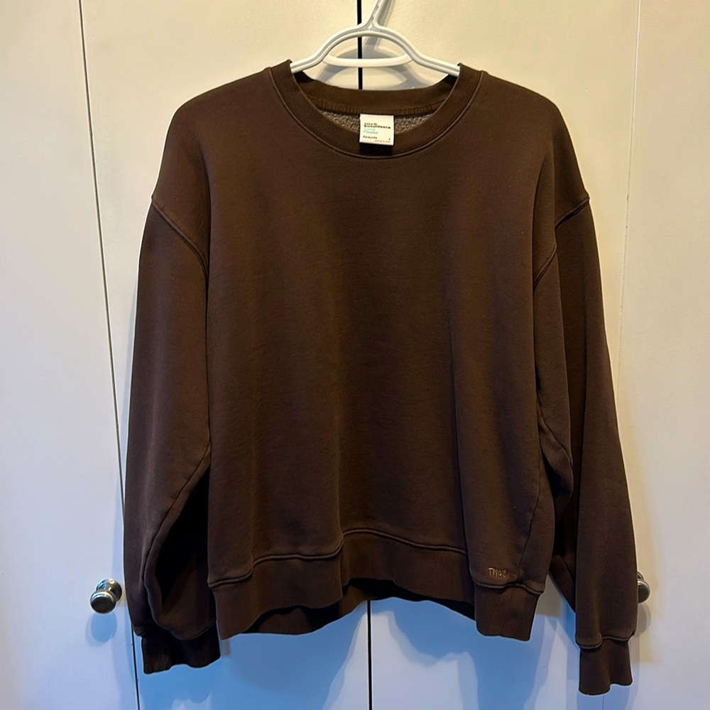 TNA Rich Mocha Brown Crewneck Sweatshirt